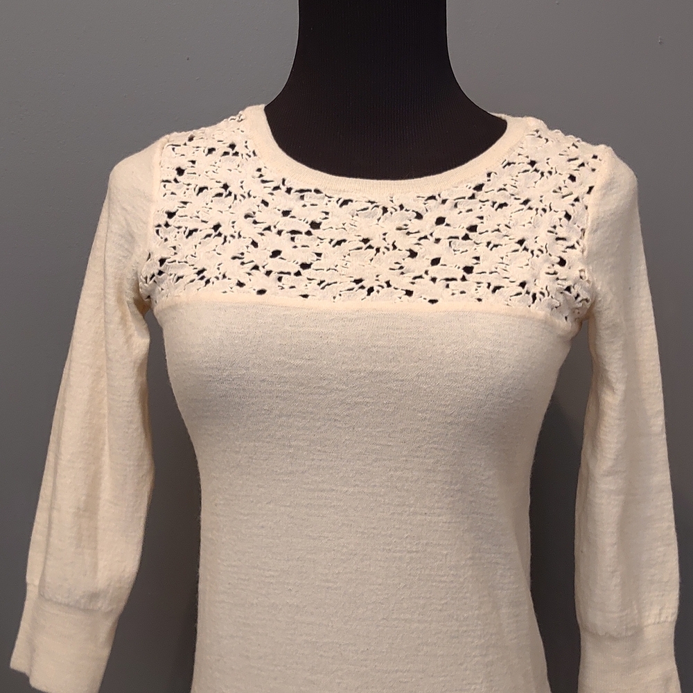 Elegant Cream Lace Women's Top